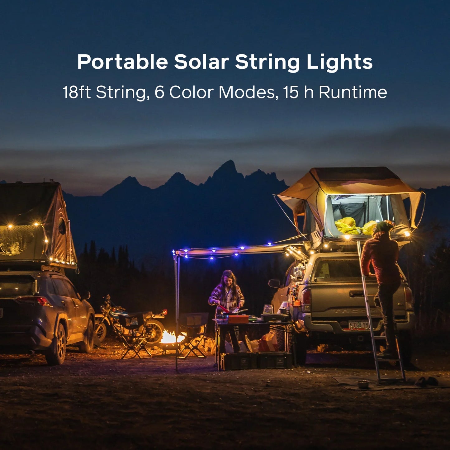 Luci Solar String Lights: Color 18' (USBC)