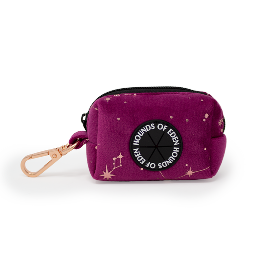 Magenta Sky Velvet Poop Bag Holder