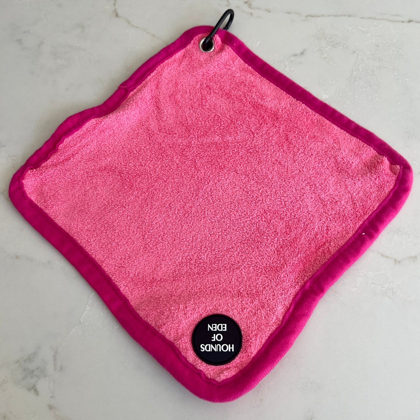 Mini Dog Towel + Clip, Hot Pink