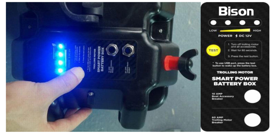 ELECTRIC OUTBOARD BATTERY BOX CARRIER WITH USB CHARGER, BREAKER & 12V SOCKET