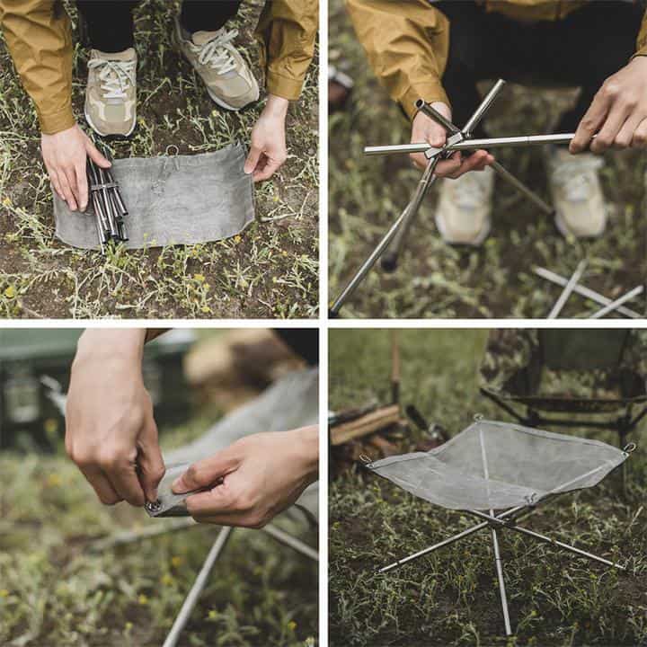 Naturehike Camping Stainless Steel Folding Fire Rack
