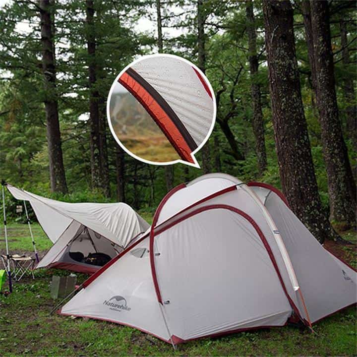 Naturehike Hiby 2-3 Person Tent (Grey/Red)