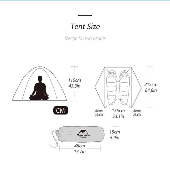 Naturehike Star-River 2 Lightweight 2-Man Tent With Mat (Various Colours)