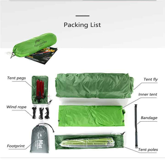Naturehike Star-River 2 Lightweight 2-Man Tent With Mat (Various Colours)
