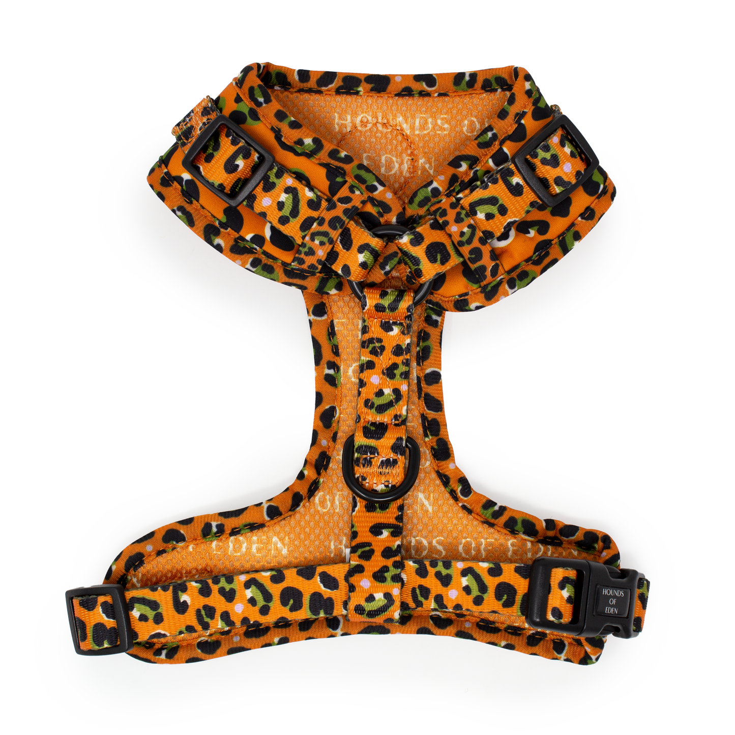 Burnt Orange Leopard Design Dog Collar