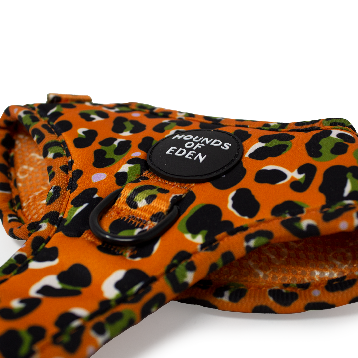 Burnt Orange Leopard Design Dog Harness