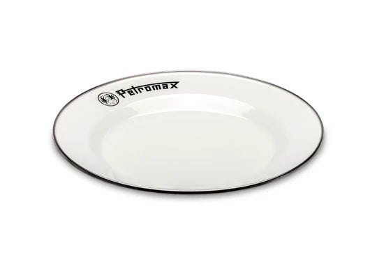 Petromax Set of 2 Enamel Plates - White (Various Sizes)
