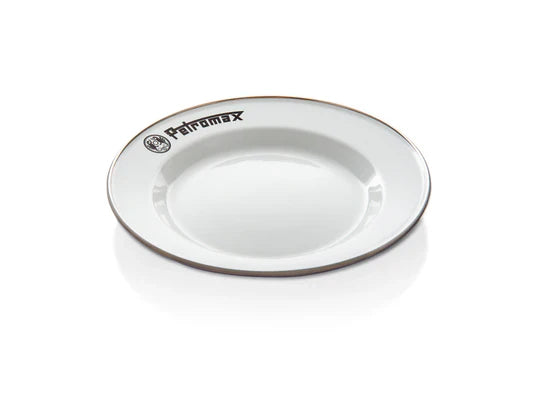 Petromax Set of 2 Enamel Plates - White (Various Sizes)