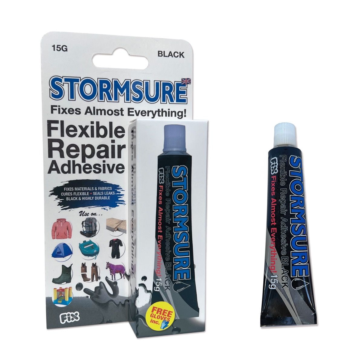 Stormsure Flexible Repair Adhesive  (Clear/ Black)