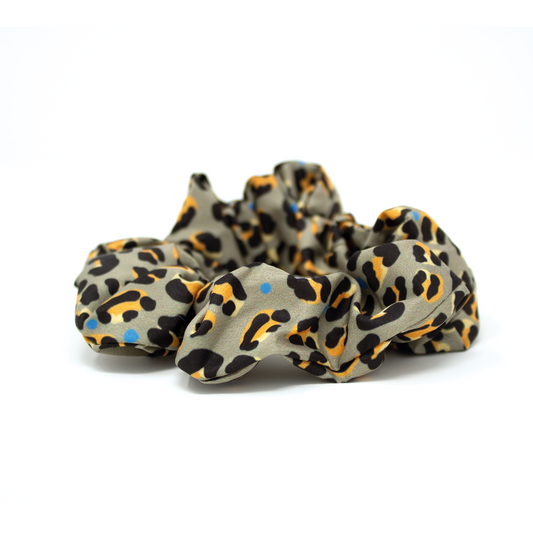 Steel Leopard - Hair Scrunchie
