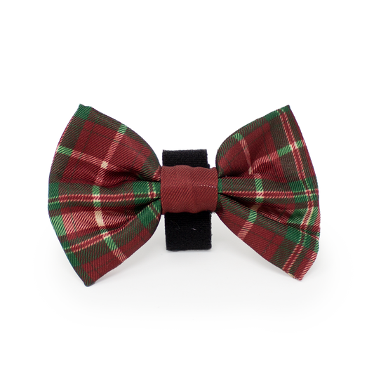 Tartan Me Up - Red & Cream Tartan Design Dog Bow Tie