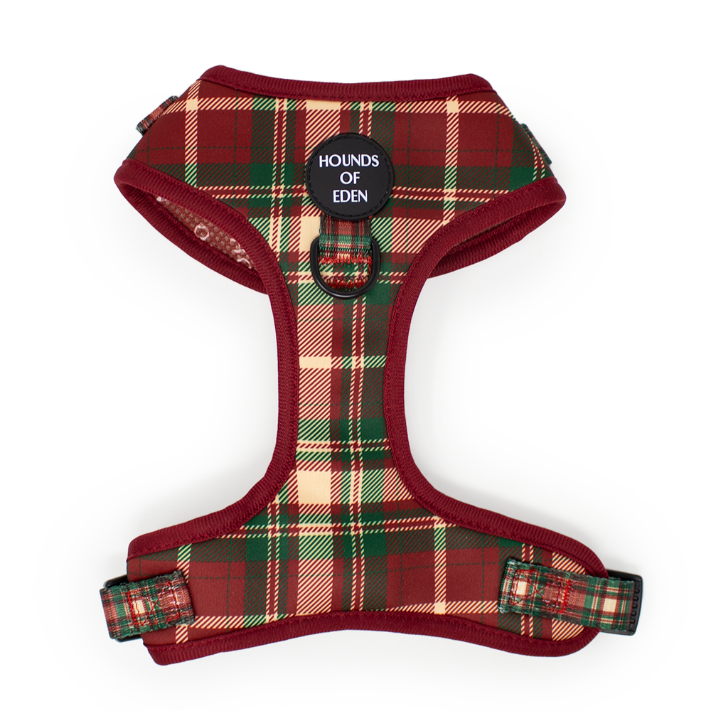 Tartan Me Up - Red & Cream Tartan Design Dog Collar