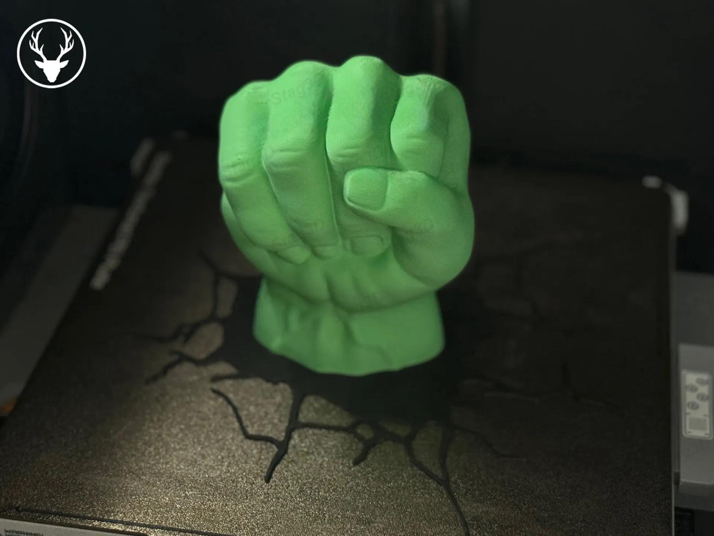Hulk Smash Wall Decor | 3D Wall Art | Superhero Room Decor | Hulk Fist Wall Mount | Magnetic Mount | Green or Glow In Dark