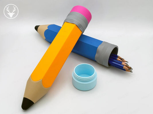 Giant Pencil-Shaped 3D Printed Pencil Case | Fun & Unique Stationery Storage | Back to School | Teachers Present