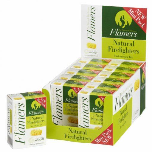 Flamers Natural Firelighters Mini pack of 3