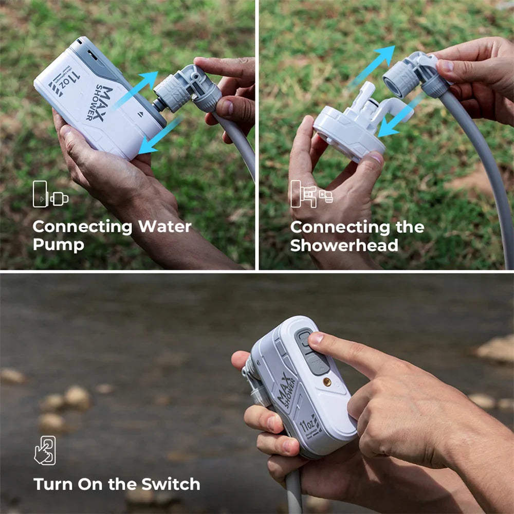 Flextail MAX SHOWER - Ultralight Rechargeable Instant Outdoor Shower (With case)