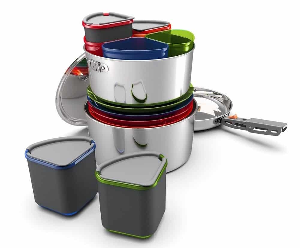 GSI Glacier Stainless Camper Cook and Eat set