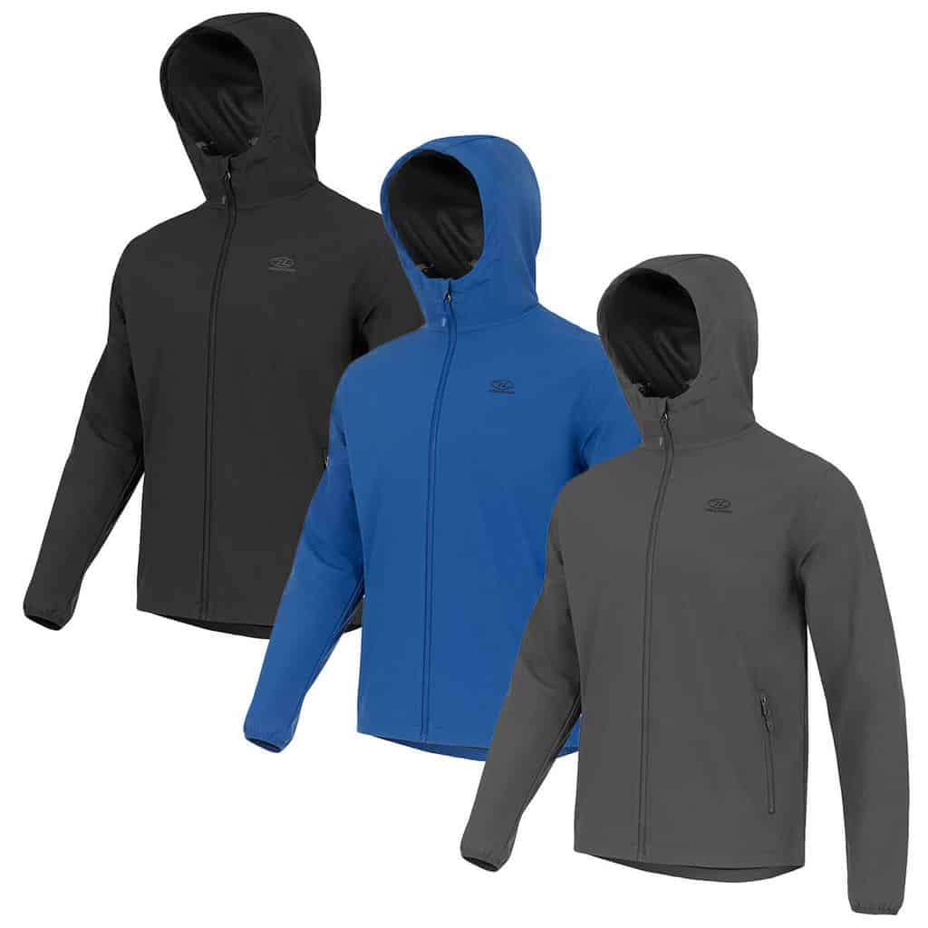 Highlander Shield Water Repellent Jacket (Grey / Black / Blue)