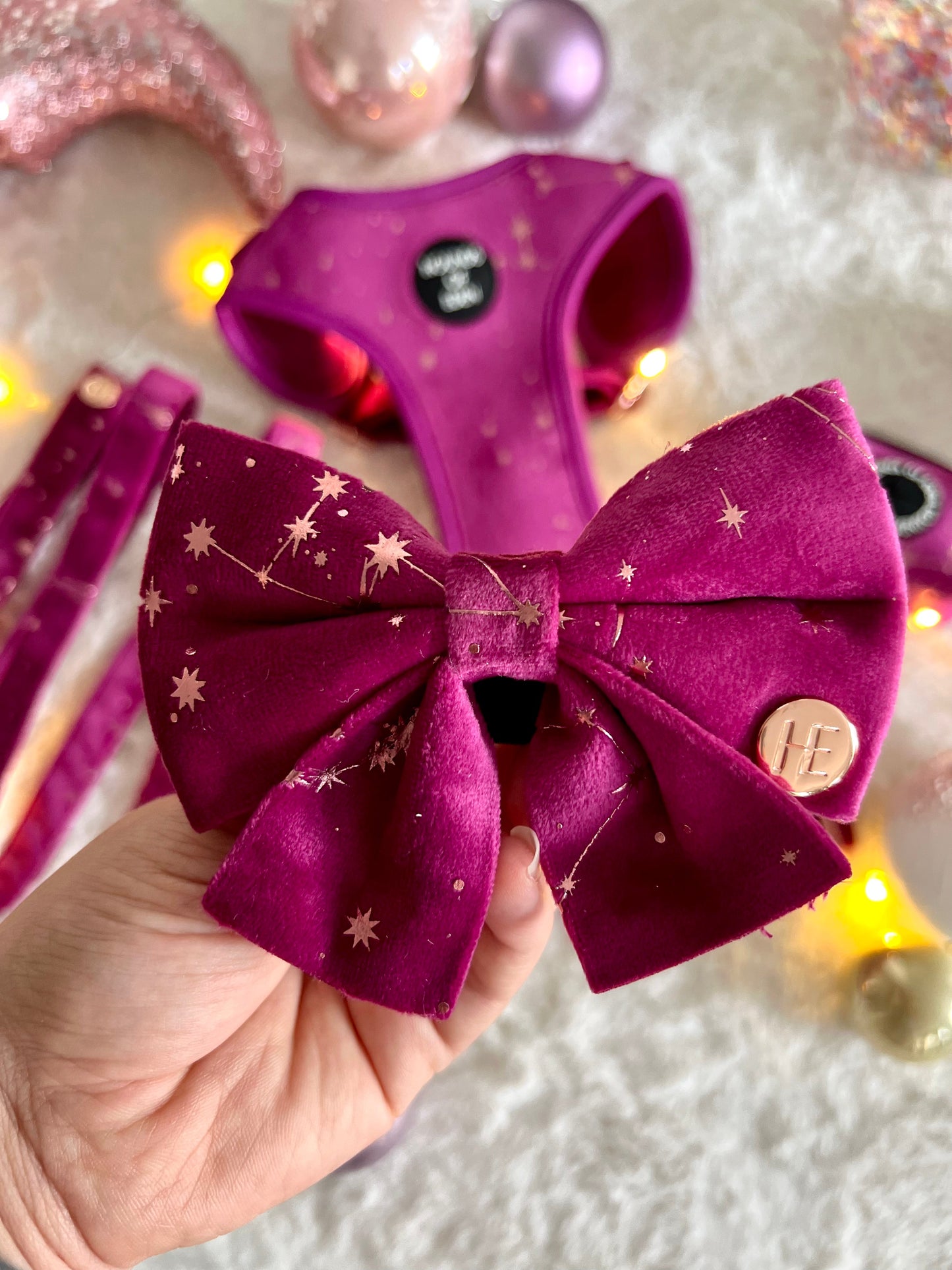 Magenta Sky Velvet Harness