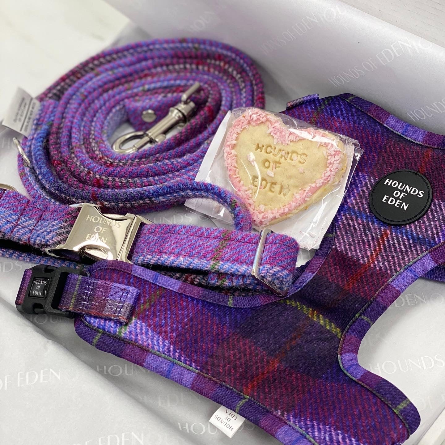 'Molly' - Purple tweed effect Poop/Treat Bag Holder