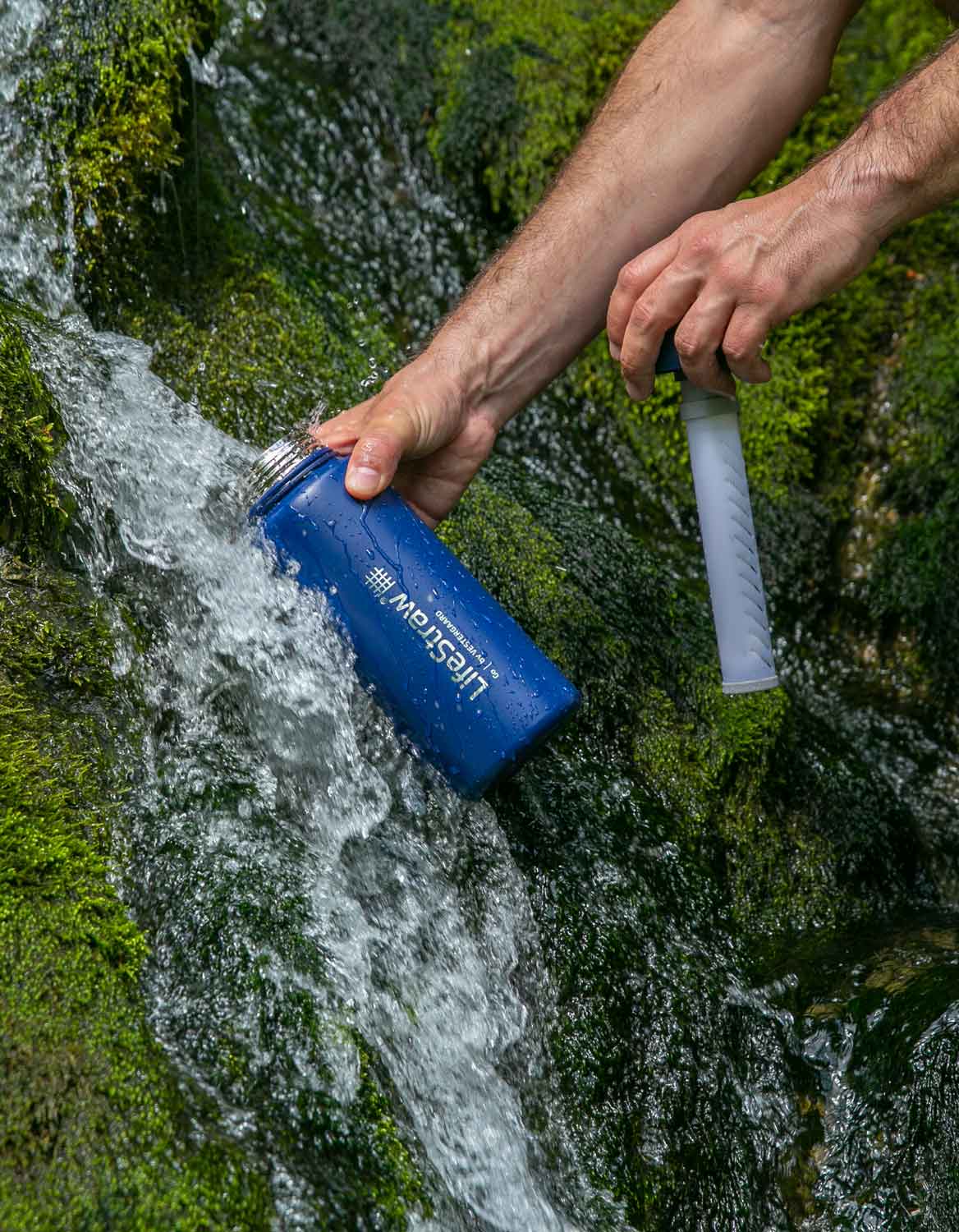 Lifestraw Go Stainless Steel 700ml Filter Water Bottle (Various Colours)