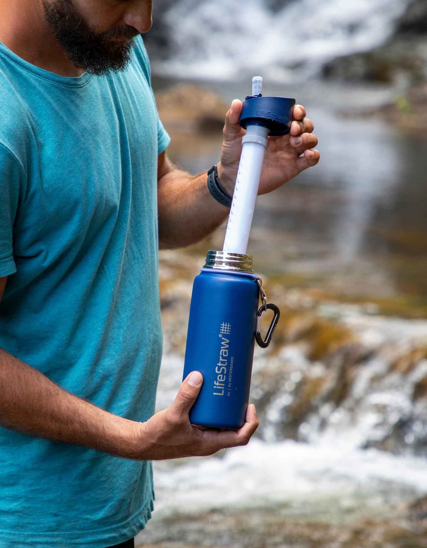 Lifestraw Go Stainless Steel 700ml Filter Water Bottle (Various Colours)