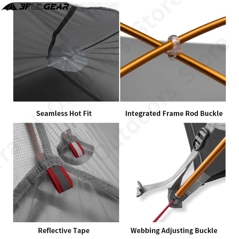 3F UL Gear Qingkong 3 Season Tent - Green