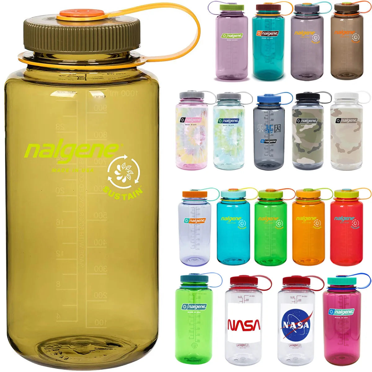 Nalgene 32oz / 1L Wide Mouth Sustain Water Bottle