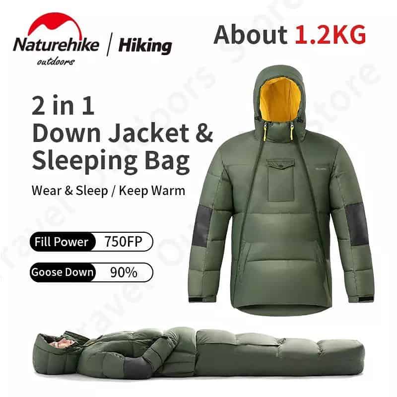 Naturehike 2 in 1 Sleeping Bag and Down  Jacket