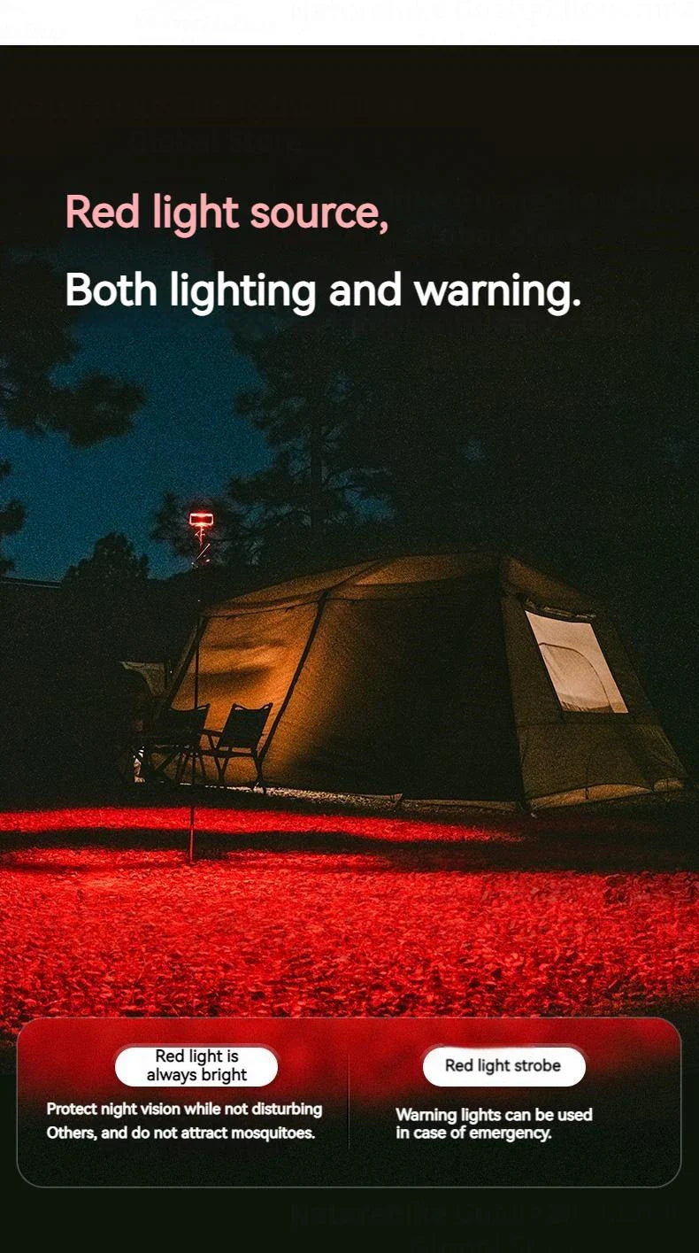 Naturehike Outdoor Floodlight With Red / White Light And adjustable beam