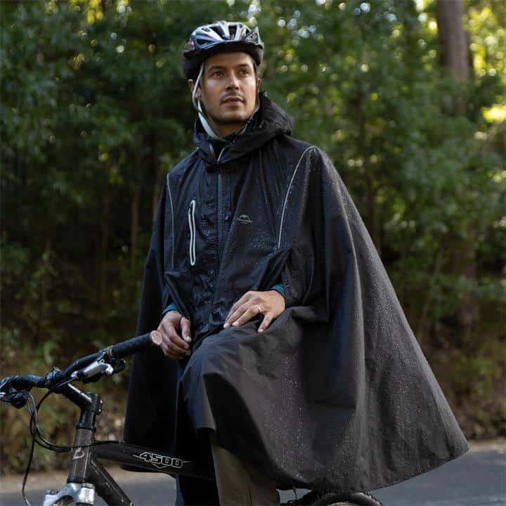 Naturehike Hooded Poncho Raincoat - Black