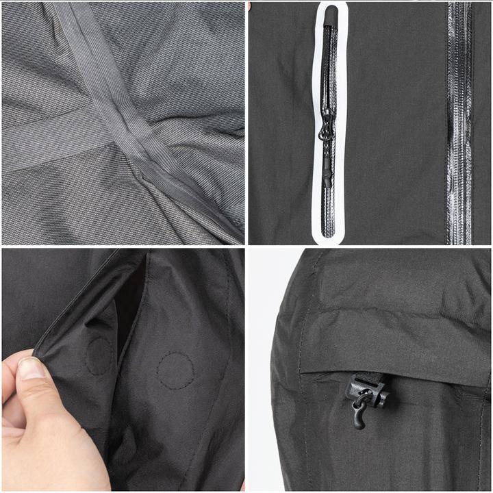 Naturehike Hooded Poncho Raincoat - Black