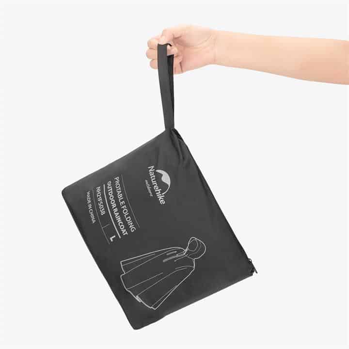 Naturehike Hooded Poncho Raincoat - Black