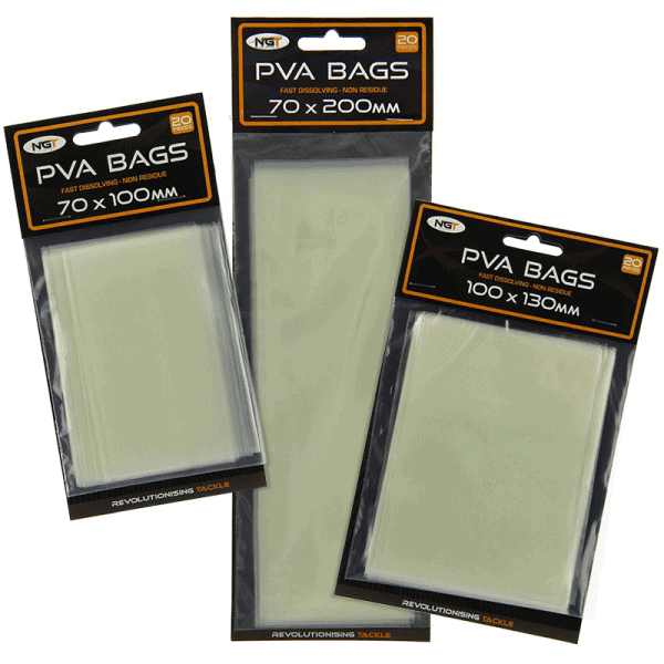 NGT PVA Bags x 20  (Various sizes)
