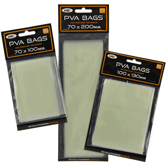 NGT PVA Bags x 20  (Various sizes)
