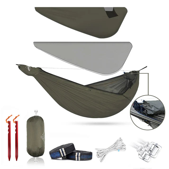 Onewind Airstream 11' Hammock with Detachable Zipper Bugnet and Wind Sock