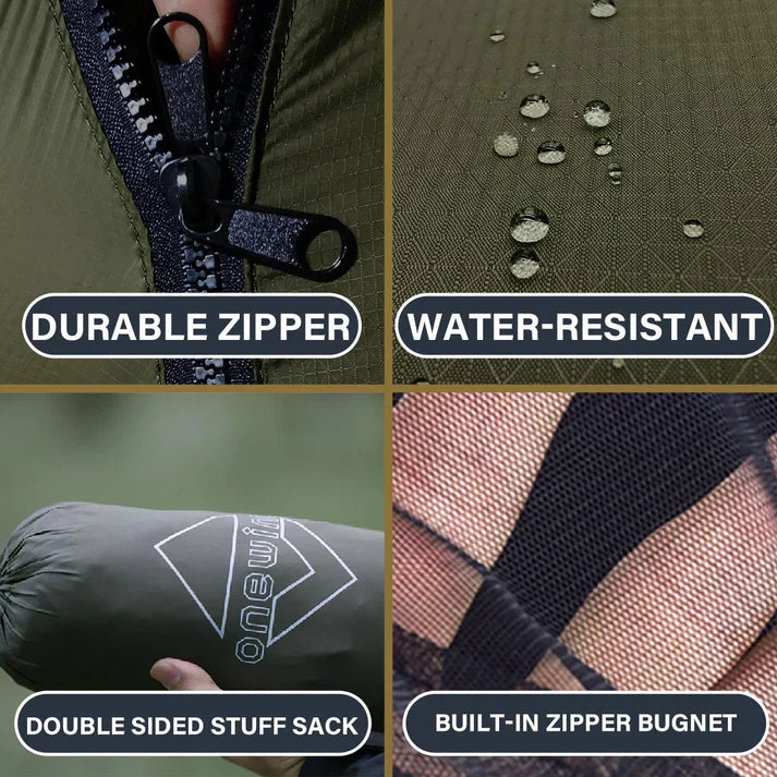 Onewind Airstream 11' Hammock with Detachable Zipper Bugnet and Wind Sock