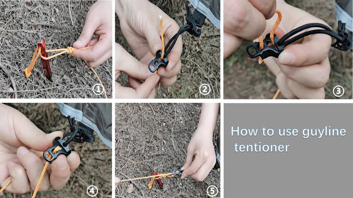 Onewind Guy Line Lock Tensioners And Tent Guyline Collection Systems - 10PCS