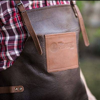 Petromax Buff Leather Apron with cross back straps