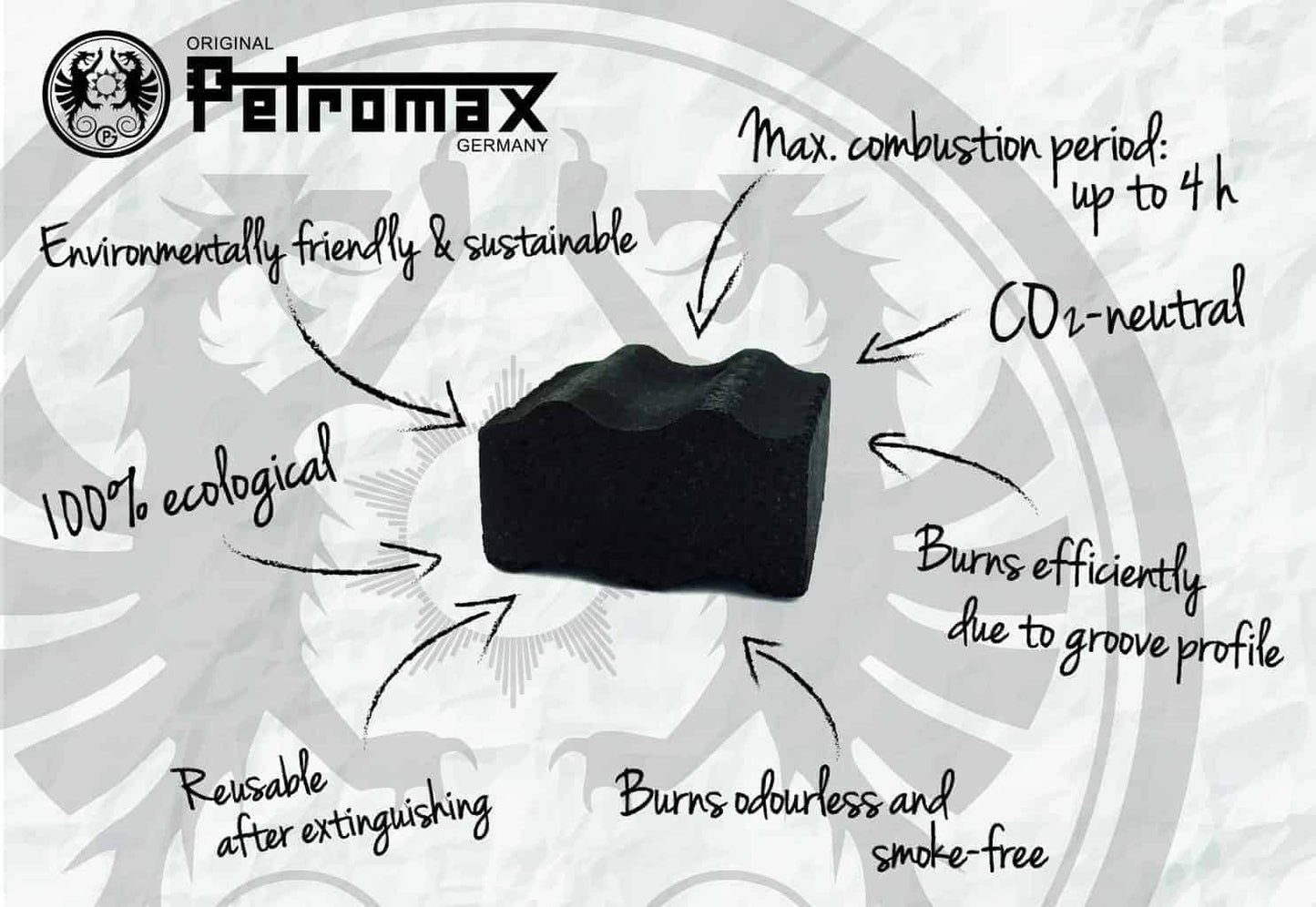 Petromax Cabix Plus Briquettes for Dutch Oven and BBQ