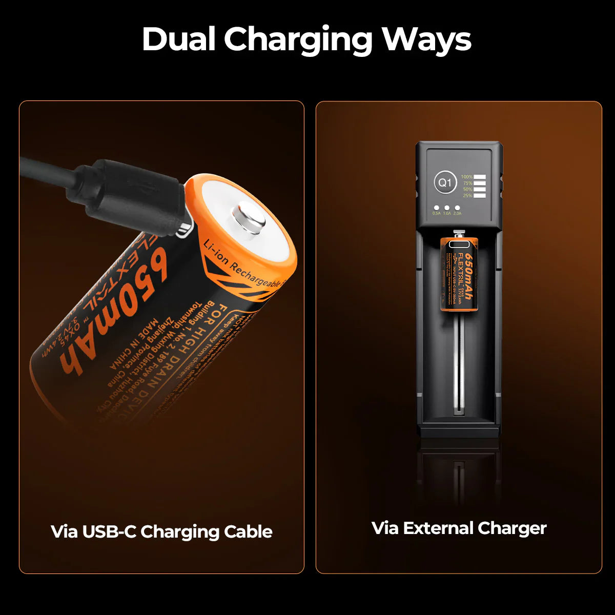 ZERO QUARK BATTERY - High Performance RCR123A Li-ion Battery (900CHT) for Zero pump