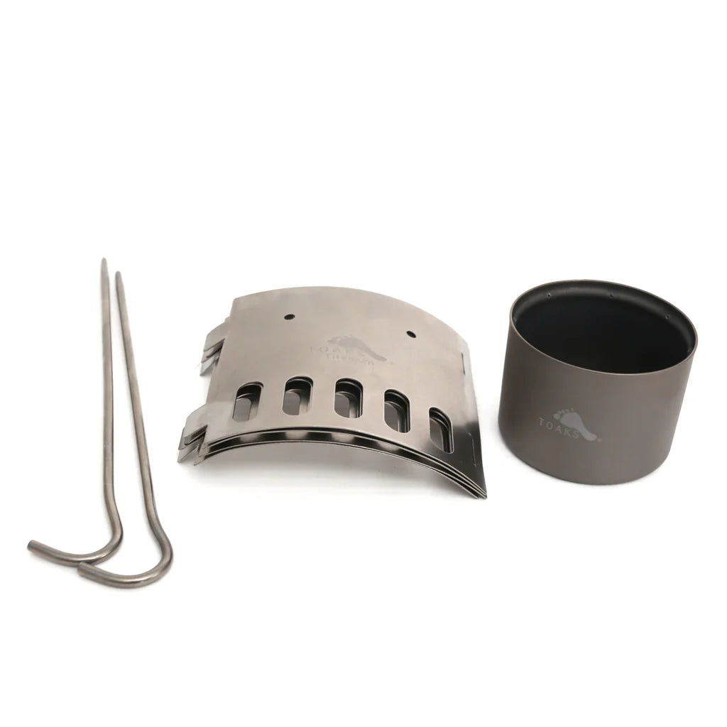 Toaks Tistand Titanium Alcohol Stove Dual Stand and Windscreen