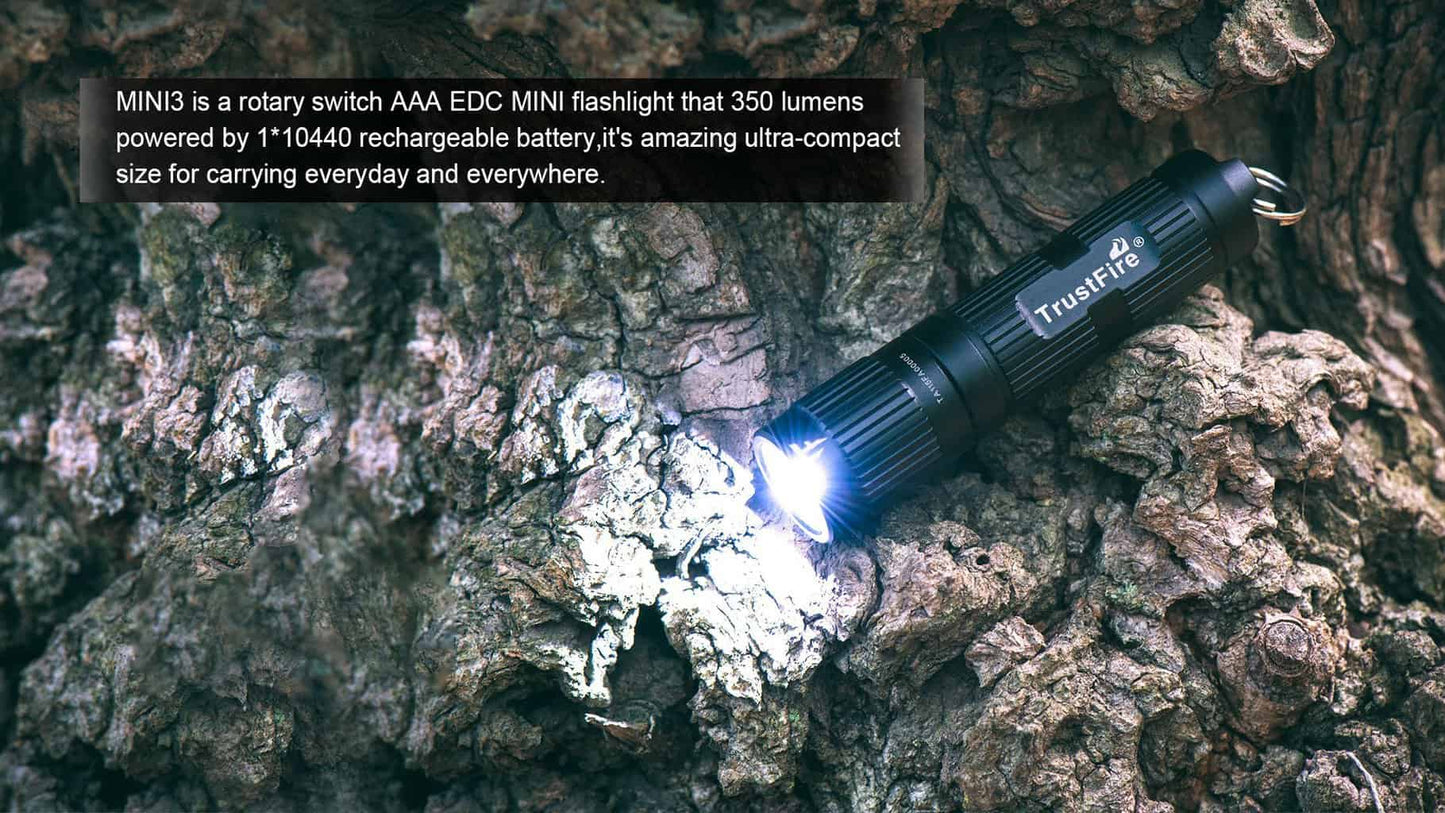 TrustFire MINI3 EDC Flashlight  350 Lumens