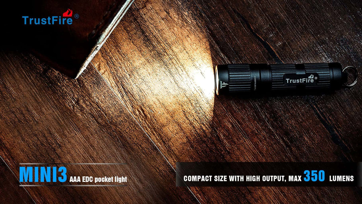 TrustFire MINI3 EDC Flashlight  350 Lumens