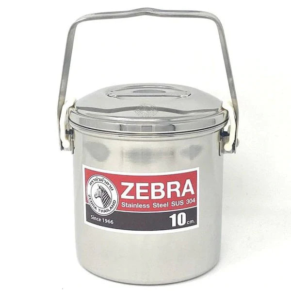Zebra  Stainless Steel Billy Can with handle (Various Sizes)