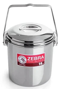 Zebra  Stainless Steel Billy Can with handle (Various Sizes)