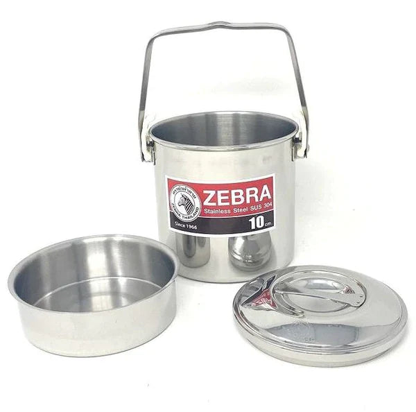 Zebra  Stainless Steel Billy Can with handle (Various Sizes)